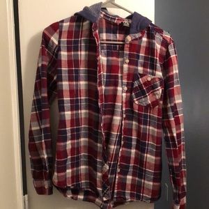 flannel with hood